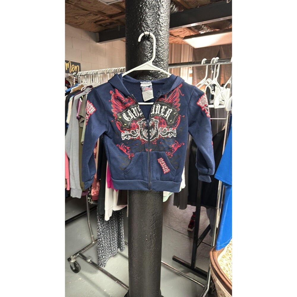 Urban Extreme Kid's Y2K Crusader Graphic Zip-Up Hoodie